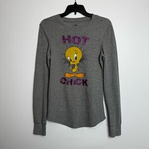 Warner Bros. Gray Tweety Long Sleeve Tee